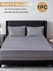 1件装防水拉链床垫保护套，适用于5.9-9英寸厚的床垫，透气静音，适用于单人床、双人床、大号床、特大号床，灰色 - 灰色(床單高20cm) - 查看 3