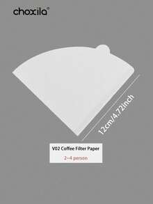 choxila 40pcs/100pcs V01 Filter Kopi, Kertas Filter Kopi Berbentuk V, Kertas Filter Alami Tanpa Pemutih, Filter Kopi dan Teh Sekali Pakai untuk Mesin Kopi Pour Over dan Drip - Kertas Saring - View 10