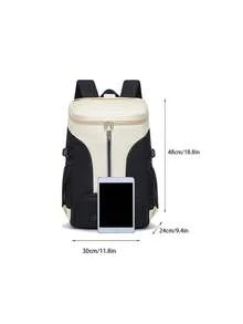 1PC Daily Sports Training Backpack With Large Capacity And Light Weight, Badminton Backpack, Tennis Racket Bag, Basketball Bag, Independent Shoe Compartment, Outdoor Sports Backpack, Contrasting Color Design, Fashionable And Simple, Versatile Backpack, Suitable For Fitness, Yoga, Outdoor Sports, Short-Distance Travel