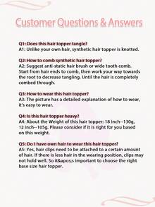 18英寸假发片，专为脱发人士设计，6.5x6.5英寸假发片，增加发量，浅棕色带挑染直发假发片，适合女性佩戴。 - 挑染棕色 - 查看 12