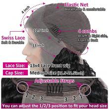 [Buy 1,Get 2] 13x4 Lace Front Wigs Human Hair Pre Plucked 200 Density Brazilian Wet And Wavy Human Hair Wigs For Women Glueless Curly Lace Frontal Wig Natural Color Combo  Ombre Honey Blonde Lace Front Wig Human Hair 13x4 Highlight Body Wave Lace Front Wig Human Hair Pre Plucked With Baby Hair 4/27 HD Lace Wig Human Hair  Colored Wigs  Buy 1 Get 1 Free Wig - Natural Black - 查看 10