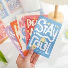 30/60pcs Poster Wall Stickers, Postcards, Maintain Love English Poster Cards, Wall Decor Cards, Photo Frames, Canvas Decoration For Classroom, Dormitory, Atmosphere Stickers - Multicolor - View 4