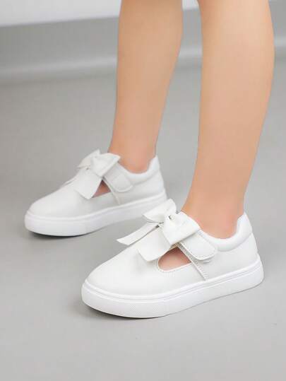 儿童运动鞋、公主鞋、春秋季女童平底鞋、蝴蝶结可爱女童休闲鞋、学生鞋