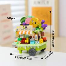 迷你城市街景积木套装，包含花店、文具店、小吃店、礼品店、商场，适合建筑爱好者，趣味十足的小规模搭建挑战，DIY创意家居装饰，房间装饰玩具，DIY益智玩具，成人积木套装礼物，适合节日、生日、圣诞节、情人节、复活节、母亲节、父亲节等场合的礼物。 - 城市街景迷你積木 - 查看 17