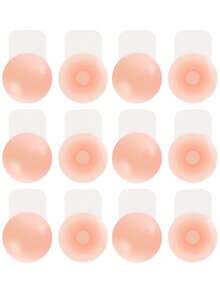 12pcs/6Pairs Reusable Lifting Nipple Covers, Seamless Breathable Self-Adhesive Invisible Bra, Traceless Anti-Bump, Women's Underwear And Underwear Accessories. - 彩色 - 查看 30