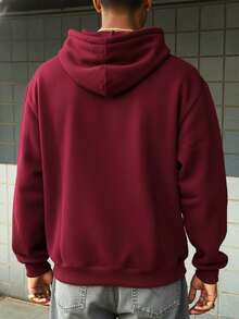 Men's New Embroidery Print Pullover Sweatshirt Sweatshirt, Autumn/Winter - Purple - View 2