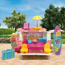 Portable Campervan Toy Set, Role-Playing Scene Dollhouse Mini House, Family Toy, Openable Miniature Campervan, Dollhouse, Role-Playing, Suitable For Girls Aged 3, 4, 5, And 6 As Gifts, Holiday Surprises, Growth Rewards, And Educational Toys. - Pink - View 8