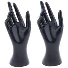 non - 2 Unids/Set Maniqu Femenino Joyas De Mano Guantes Organizador De Pantalla De Color Negro - como se describe - Ver 2