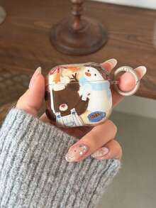 Cute Chef Snowman & Bear Design Pro 3/Pro 2 Wireless Bluetooth Earphone Case, Soft Protective Cover, Korean Style - Multicolor - View 4
