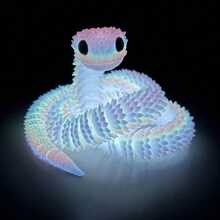 2/3 Stücke 30cm Schlangen Statue mit Locken - 3D gedrucktes Schlangen Spielzeug mit Schlangen Ei, mythisches Geschöpf Design, Dekoration für Zuhause, Stressabbau Spielzeug, geeignet für Weihnachten, ab 14 Jahren (zufällige Augenfarbe), Fidget Toy, 3D gedruckte Tiere - Schlange Viper, 3D Schlange, Mini 3D gedruckte Tiere, 3D gedruckte Schlangen, 3D gedruckte Schlange mit Ei