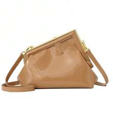 Glossy Frame Clutch Bag – Elegant Shoulder & Crossbody Purse - Yellow - View 2