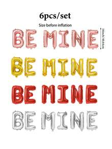 Bộ 6 bóng bay ngày lễ tình nhân "Be Mine", vàng hồng, vàng, đỏ, bạc, bóng bay chữ "BE MINE", bóng bay hình trái tim, thích hợp để trang trí tiệc ngày lễ tình nhân, cầu hôn, kỷ niệm ngày cưới, tiệc chia tay cuộc sống độc thân, đêm lãng mạn, ngày lễ tình nhân vui vẻ, trang trí tiệc - Nhiều màu - Xem 2