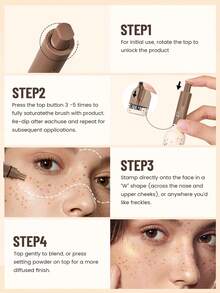 Pudaier 自然雀斑印章笔 - 防水、防汗、轻薄遮瑕，打造伪素颜妆容，自然裸妆 - #01 - 查看 5