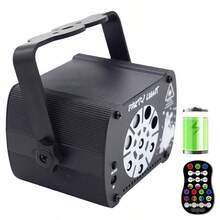 DJ Disco Bühnenbeleuchtung, LED Sound aktivierte RGB blinkende Lichtprojektion, ausgestattet mit Fernbedienung, geeignet für Weihnachten, Halloween Dekorationen, Bars, KTVs, Restaurants, Hochzeiten, Geburtstagsgeschenke, Tanzparty Geschenke