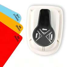 1/2件装儿童人体工学三合一打孔器 - 剪贴簿、标签、书签制作器、圆角DIY手工工具 - 白色 - 查看 8