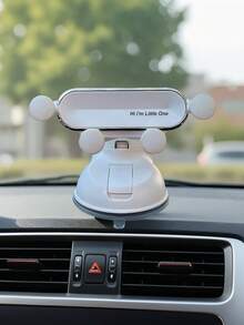 New Car Phone Holder - Dashboard Suction Cup Holder, Gravity Auto Clamping, Anti-Shake Stable, Foldable Design, Cute "Hi, I'm Baby" Text, Universal Fit, Suitable For Navigation, Ideal For Female Drivers - one-size - View 9