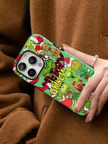 Funda navideña del , compatible con teléfonos ,  17,  16 Pro Max,  15 Pro Max,  13 y  12. Fabricada en TPU resistente, ofrece una excelente protección contra golpes y caídas. Perfecta para la alegría navideña, esta funda es un regalo ideal para familiares, amigos y seres queridos durante la Navidad y otras celebraciones. Sumérgete en el encanto caprichoso del  y comparte alegría con este encantador accesorio. - Blanco - Ver 8