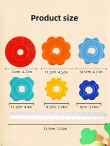 Baby Toy Turn Tower Rainbow Turntable Funnel Building Block Early Learning Educational Toy Stacker Rainbow Tower With Ring For Infant Baby School, ,Baby Spinning Stacking Toys, Rainbow Ring Stacker Montessori Toys For Babies - 彩色 - 查看 5