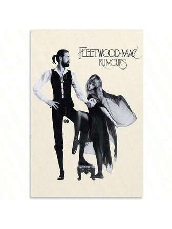1 pieza Póster de arte vintage Fleetwood Rumours sin marco, impresión en lienzo minimalista sin marco, decoración de pared para el hogar y la oficina