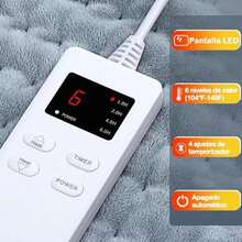 Almohadilla Térmica,Manta Termica con Correa Adjustable,Compresa Caliente Electrica con 6 Niveles de Temperatura,Manta Electrica Ultra Suave para Alivio de Dolores,Lavable,Regalo de Día de La Madre - / - Ver 6