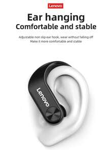 Tai nghe Bluetooth Lenovo LP7, kiểu dáng treo tai, âm thanh vòm stereo, nghe nhạc, chơi game, độ trễ thấp, tích hợp micro, chống mồ hôi, thời lượng pin siêu dài, nút tai silicon thoải mái, tai nghe không dây tương thích với điện thoại thông minh và máy tính. - trắng - Xem 8
