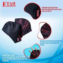 - Guantes de natacin acutica, guantes de neopreno para entrenamiento de natacin y aerbicos de agua, guantes de resistencia para hombres, mujeres y nios - Medio rojo - Ver 3