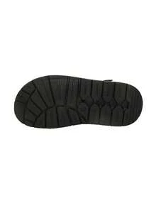 Teenagers' Fashion Flat Stitched Soft Bottom Comfortable Sandals - Black - View 6