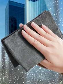 10pcs Magical Glass Cleaning Cloths, Streak-Free And Lint-Free Wiping, Reusable Glass Cleaning Rags, Household Cleaning Cloths For Kitchen, Bathroom, Home - Grey - View 9