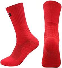 Calcetines Deportivos Hombres Sports Basketball Calcetines al aire libre Fitness Senderismo Ciclismo Atlético Compresión Toalla de algodón Towel Bottom Calcetines de la tripulación térmica Calcetines - Gris - Ver 5