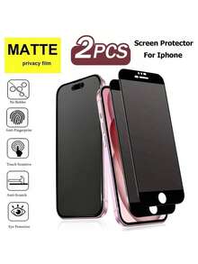 Zestaw matowych folii ochronnych (2 sztuki) kompatybilnych z 15/17 Pro Max/17 Pro/1716 Pro Max/16 Pro/15 Pro Max/15 Pro/14/13/12/11 – folia chroniąca przed odciskami palców, bez pęcherzyków powietrza, łatwa w aplikacji, matowa miękka folia chroniąca przed odciskami palców, folia chroniąca przed odciskami palców | Matowa tekstura folii ochronnej | Powłoka chroniąca przed odciskami palców, niezbędna do ochrony ekranu, do użytku w domu i biurze. Daily Shield Office Home Ochraniacz ekranu telefonu Akcesoria do telefonu Ochraniacz ekranu chroniący przed szpiegowaniem, wodoodporny, odporny na wstrząsy, odporny na upadki, odporny na zarysowania. - Czarne - Zobacz 24