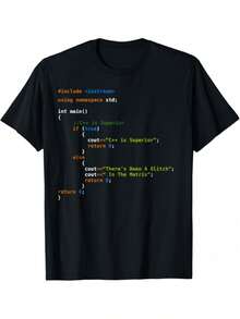 Camiseta de programación C__ para programadores, regalo unisex - Negro - Ver 1