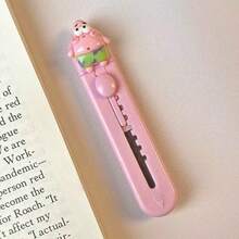 1pc High-End SpongeBob Retractable Utility Knife, Diamond Painting Precise Cutting Tool, Cartoon Stationery, Halloween Party Favor, Christmas Stocking Stuffer, DIY Essential, Home/Office Unpacking Portable Tool, Cartoon Collectible (Due To Handmade Process And Batch Differences, There May Be Slight Color Variations Or Minor Defects, Which Are Normal) - Multicolor - View 4