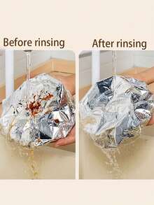 20/10/5-Piece Reusable Aluminum Foil Sleeves, Countertop Food Warmer, Food Storage Bags, Food Preservation Bags, Kitchen Storage, Household Plastic Packaging, Contact-, Leftovers Storage, Kitchen Freshness & Insulation Lids, Fits Bowls, Dishes & Plates, Keeps Food Warm, Fresh & Dust-Free, Food Preservation Equipment - Multicolor - View 8