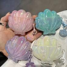 Ốp tai nghe không dây màu xanh bóng mới, tương thích với 4/3/2/1, vỏ bảo vệ kiêm hộp sạc mềm cho Pro 2/Pro 3, ốp tai nghe cao cấp độc đáo, ốp bảo vệ tai nghe màu tím laser sáng tạo. - Hồng - Xem 1