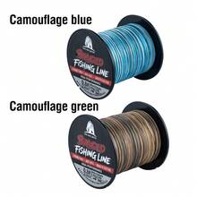 300M 4 Strands Braided Multifilament Fishing Line Camo Blue/ Camo Green Durable Long Casting Bass Carp Freshwater Saltwater 0.8#-8.0# PE Line. - Multicolor - View 6