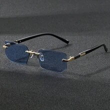 1 Pair Frameless Fashion Edged Personalized Versatile Glasses