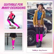 Long Leg Warmers Women 24 Inch Over Knee Knit Ribbed Leg Warmer Stirrup Yoga 80s Party Dance Ballet Supply - 均碼 + 玫瑰紅 + 1 - 查看 5