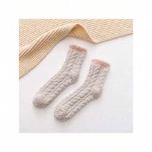 6Pairs Of Warm - Hug Mixed - Color Fluffy Socks: Like A Gentle Embrace For Your Feet! Soft, Plush & In Lovely Assorted Tones. Perfect For Cold Mornings, Lounging Weekends. Style & Comfort In One Pack. - 6 Pairs Of Mixed Colors - 查看 7