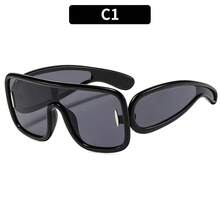 2025 New Retro Classic Large Frame Hip Hop Punk Versatile Outdoor Sun Protection  Wholesale - Khung trắng với điểm nhấn màu xám - Xem 6