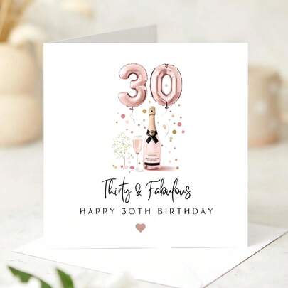 30. Geburtstagskarte, 30 Jahre alt, strahlender Charme, 30. Geburtstag, Meilenstein Karte, Geburtstagskarte für Freunde, Geburtstagsgeschenk für die beste Freundin