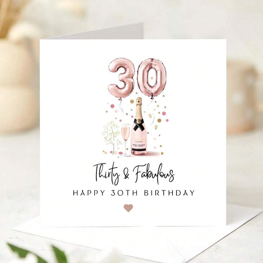 30th Birthday Card, 30 Years Old, Radiant Charm, 30th Birthday, Milestone Card, Friend's Birthday Card, Best Friend's Birthday Gift - Multicolor - View 1