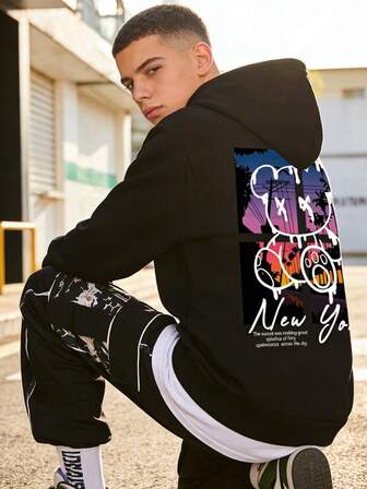 Sudadera con capucha cálida con estampado fresco de alas de quilla, de tela de felpa, para adolescentes, regalo para chicos adolescentes