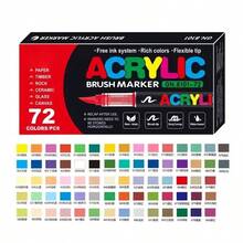 12/24/36/48/60/72 Colors Alcohol-Based Marker Pens, Dual Tip Brush & Chisel Markers, Mixed Color Set, Opaque Watercolor Markers For Art Markers, Calligraphy, Scrapbooking, Hand Lettering, Card Making, Black Paper, Stone Painting, Christmas Decoration, Wood, Plastic, Canvas, Office & School Supplies, Anime, Manga, Halloween, Christmas Gifts, Birthday Presents - Multicolor - View 13