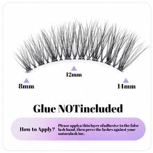 ELAE Wispy Lashes Natural Look Fake Eyelashes Natural Lashes False Eyelashes Wispy Fake Lashes Natural Eyelashes Clear Band Lashes - Cat Eye Lashes - View 2