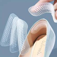 3pcs Anti-Slip Silicone Heel Protectors - 3 Pairs Anti-Wear Silicone Heel Stickers, Women's High Heel Grip, Men's Heel Pads, Insert Pads, Suitable For Various Shoes, Heel Care, Prevent Blisters And Improve Shoe Comfort - 3件 - 查看 3