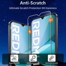 适用于小米 Redmi 15/Redmi 15C 的 4 件套，包含 2 片钢化玻璃屏幕保护膜和 2 片钢化玻璃摄像头镜头保护膜，3D 高清 9H 防刮镜头保护膜，屏幕保护必备品，适用于日常、办公、家庭使用。防水防震防摔防刮。 - 無色 - 查看 7