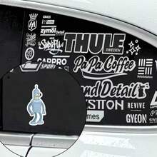 1pc/3pcs "Future City" Banner Cartoon Stickers - Waterproof Glossy For Car, Laptop, Water Bottle, One-Time Self-Adhesive Design - Multicolor - View 6