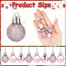 30pcs Christmas Ball, Tree Topper, Gift Box Set - Colorful Shatterproof Plastic Ornament Balls For Christmas Tree Decoration, Holiday Party And Wedding Decor