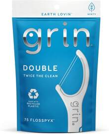 TendenciaGRIN, Double Flossypx Travel, Hilo Dental Ecológico y Extra Largo, para una Higiene Bucal Completa y ResponsableCalidad premium - 1 - Ver 1