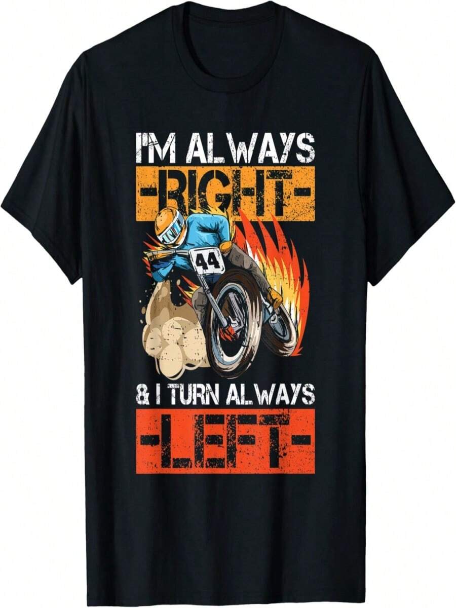 Racing Flat Track Motorcycle Quote For A Flat Track Racer T-Shirt - Black - View 1